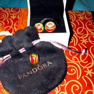 Nice Pandora Charm Bead/w Pandora Pouch
